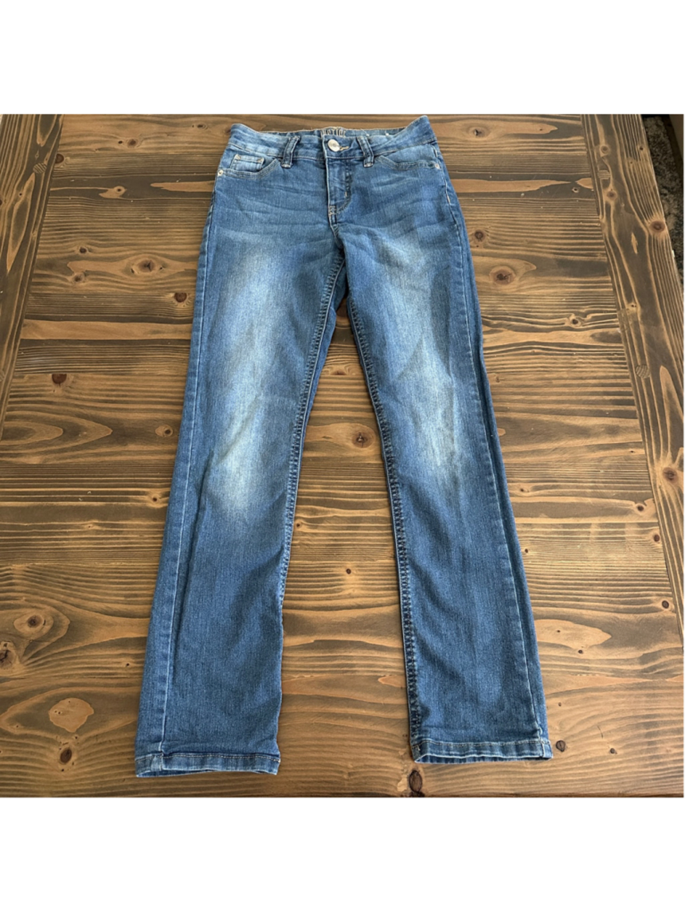 Girls Justice Mid Rise Skinny Jeans Size 12 Blue